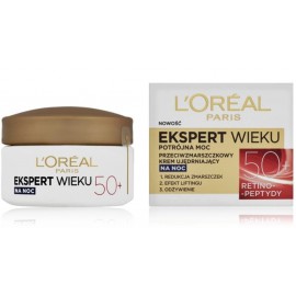 L'oreal Age Specialist 50+ nakts krēms pret grumbām 50 ml.