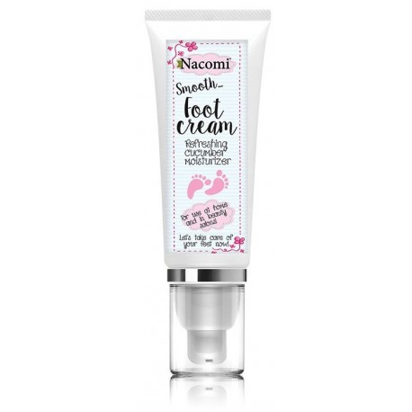 Nacomi Smooth Foot Cream Refreshing Cucumber Moisturizer mitrinošs pēdu krēms