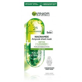 Garnier Niacinamide Ampoule Sheet Mask atsvaidzinoša lokšņu sejas maska ​​1 gab.