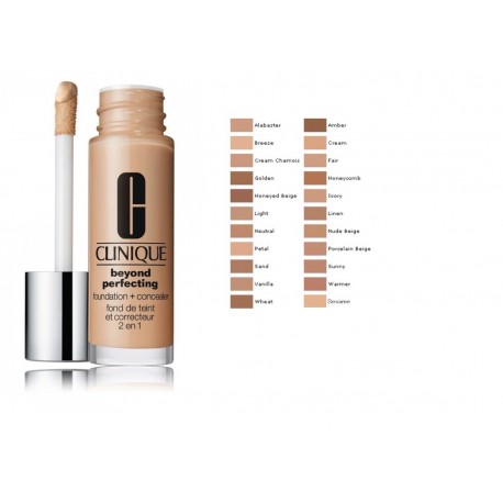 Clinique Beyond Perfecting Foundation + Concealer grima pamats un konsīleris vienā 30 ml.