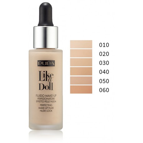 PUPA Like A Doll Perfecting Make-Up Fluid SPF15 grima pamats 30 ml.