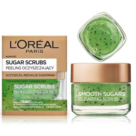 L’OREAL Smooth Sugars Purify Scrub attīrošs sejas skrubis