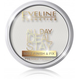 Eveline All Day Ideal Stay Matt Finish&Fix Pressed Powder fiksējošs kompakts pūderis