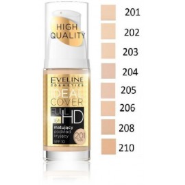 Eveline  Ideal Cover Full HD Foundation SPF10 tonālā bāze 30 ml.