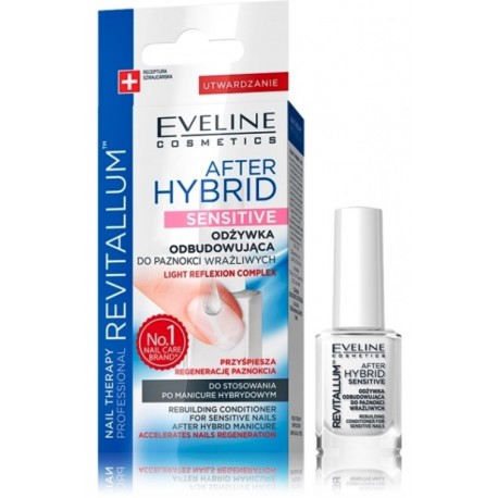 Eveline Revitallum After Hybrid Sensitive serums un nagu lakas bāze