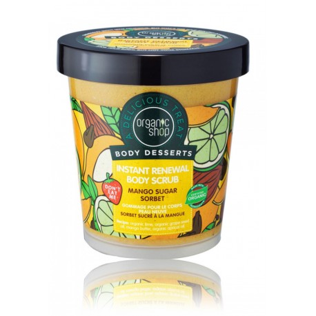 Organic Shop Body Desserts Mango Sugar Sorbet Body Scrub ķermeņa skrubis