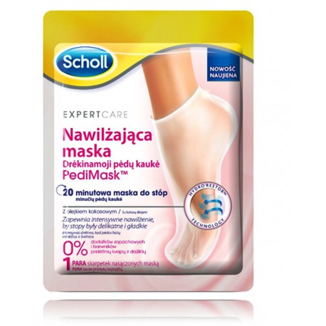 Scholl Expert Care mitrinoša pēdu maska ​​ar kokosriekstu eļļu