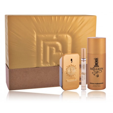 Paco Rabanne 1 Million Parfum komplekts vīriešiem (50 ml. EDP + 10 ml. EDP + 150 ml. dezodorants)