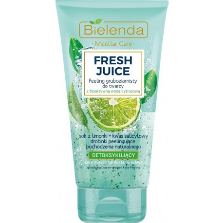 Bielenda FRESH JUICE Detoxifying Coarse-Grained Scrub detoksikācijas skrubis ar citrusaugļu ūdeni