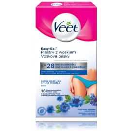 Veet Easy-Gelwax depilācijas vaska sloksnes bikini zonai