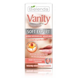 Bielenda Vanity Professional Soft Expert depilācijas komplekts sejai (15 ml. depilācijas krēms + 10 ml. balzams + lāpstiņa)