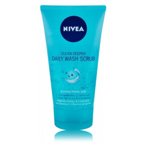 NIVEA Clean Deeper Daily Wash Scrub ikdienas sejas skrubis