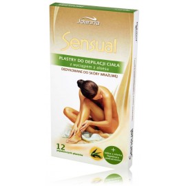 Joanna Sensual Patches With Wax ForBody Hair Remover depilācijas vaska sloksnes ķermenim