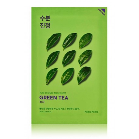 Holika Holika Pure Essence Mask Sheet Green Tea pretiekaisuma lokšņu sejas maska