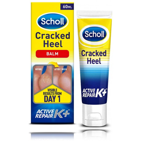 Scholl  Craked Heel Active Repair K+ balzams saplaisājušiem papēžiem ar keratīnu