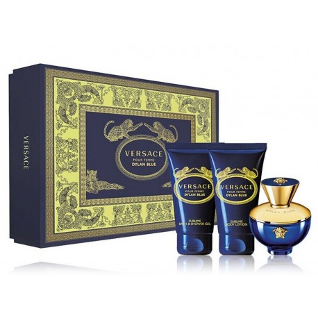 Versace Dylan Blue Pour Femme komplekts sievietēm (50 ml. EDP + 50 ml. dušas želeja + 50 ml. ķermeņa losjons)