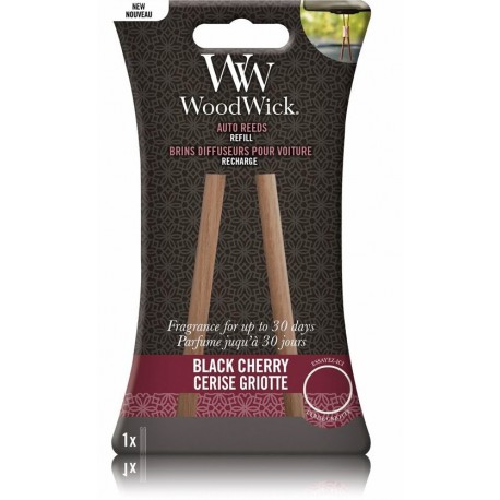 WoodWick Auto Reed Black Cherry automašīnu smaržas papildinājums