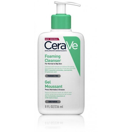 CeraVe Foaming Cleanser sejas tīrīšanas līdzeklis normālai-taukainai ādai