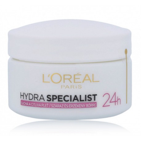 Loreal Paris Hydra Specialist 24H Dry and Sensitive Skin dienas sejas krēms sausai un jutīgai ādai