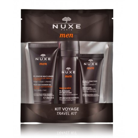 Nuxe Men Discovery Offer komplekts vīriešiem (30 ml. dušas želeja + 35 ml. skūšanās želeja + 15 ml. sejas želeja)