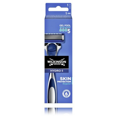 Wilkinson Sword Men Hydro5 Skin Protection Regular skuveklis ar maināmām galviņām