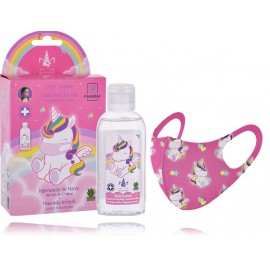 Air-Val Eau My Unicorn komplekts meitenēm (100 ml. dezinficējoša roku želeja + maska)