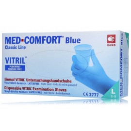 Med-Comfort Classic Line Nitrile-Vinyl Gloves zili vinila-nitrila cimdi