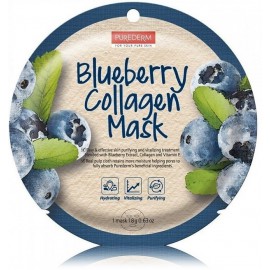Purederm Blueberry Collagen Mask увлажняющая тканевая маска для лица