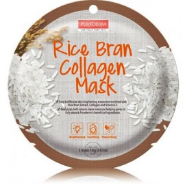 Purederm Rice Bran Collagen Mask lokšņu sejas maska