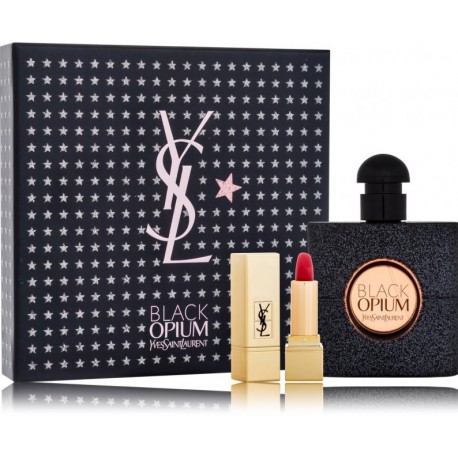 Yves Saint Laurent Black Opium набор для женщин (50 мл. EDP + 1,4 г. помада + 0,8 г. карандаш для глаз)