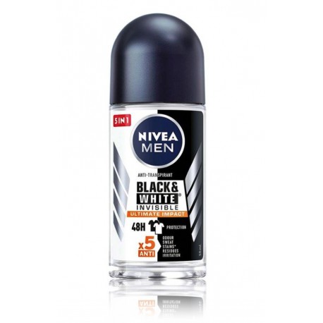 Nivea Men Invisible Black & White Ultimate Impact rullīšu pretsviedru līdzeklis vīriešiem