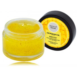 Dermacol Face & Lip Peeling Mango Scent atjaunojošs cukura skrubis sejai un lūpām