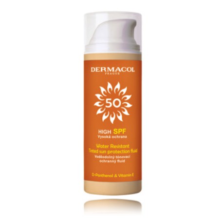 Dermacol Sun Water Resistant Tinted Sun SPF 50 saules aizsarglīdzeklis 50 ml.