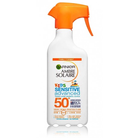 Garnier Ambre Solaire Kids Sensitive Advanced SPF50+ saules aizsargājošs izsmidzināms losjons bērniem