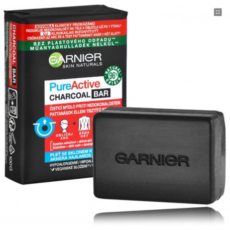 Garnier Pure Active Charcoal Bar attīrošas sejas ziepes