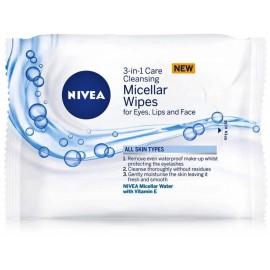 Nivea Micellar Cleansing Wipes 3in1 sejas tīrīšanas salvetes