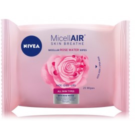 Nivea Micellar Rose Water Wipes sejas tīrīšanas salvetes ar rožūdeni