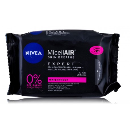 Nivea MicellAIR Expert salvetes ūdensizturīga grima tīrīšanai