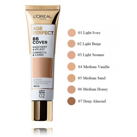 Loreal Age Perfect BB Cover tonālā bāze 30 ml.