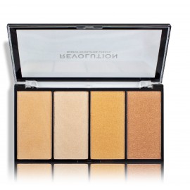 Makeup Revolution Re-Loaded Lustre Lights Warm izgaismotāju palete