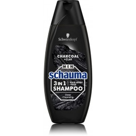 Schwarzkopf Schauma Men Charocal + Clay 3in1 šampūns vīriešiem