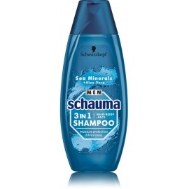 Schwarzkopf Schauma Men Sea Minerals + Aloe Vera Hair Face Body 3in1 šampūns vīriešiem