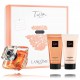 Lancome Tresor komplekts sievietēm (50 ml. EDP + 50 ml. ķermeņa losjons + 50 ml. dušas želeja)