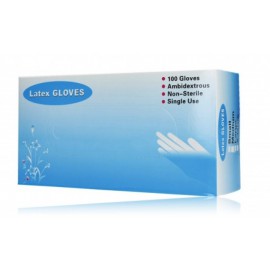 Artykuły Jednorazowe Latex Powder Free Gloves vienreizlietojamie cimdi