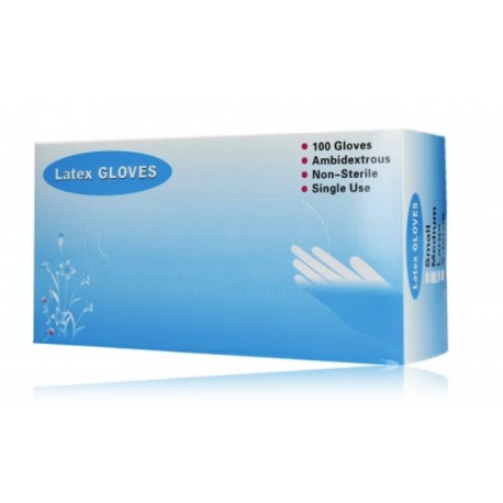 Artykuły Jednorazowe Latex Powder Free Gloves vienreizlietojamie cimdi