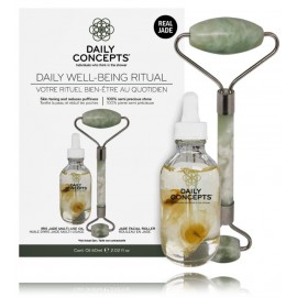 Daily Concepts Daily Well-Being Ritual komplekts (Daily Jade masāžas rullītis sejai + Iris Oil sejai)