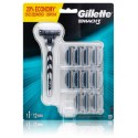 Gillette Mach3 skuveklis un 12 maināmie uzgaļi