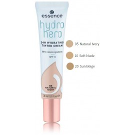 Essence Hydro Hero 24H Hydrating Tinted Cream SPF15 mitrinošs sejas krēms ar nokrāsu