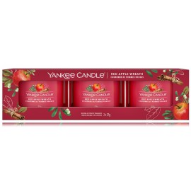 Yankee Candle Red Apple Wreath aromātisko sveču komplekts (3 gab. x 37 g)