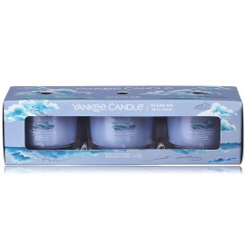 Yankee Candle Ocean Air aromātisko sveču komplekts (3 gab. x 37 g)